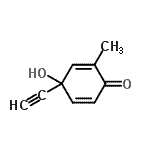 CAS#: 108015-76-5， 4-Ethynyl-4-Hydroxy-2-Methyl-2,5-Cyclohexadien-1-One
