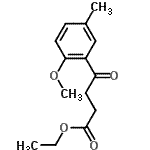 structure of CAS# 108124-66-9, Ethyl 4-(2-Methoxy-5-Methylphenyl)-4-Oxobutanoate;Ethyl 4-(2-Methoxy-5-methylphenyl)-4-oxobutanoate