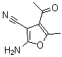 structure of CAS# 108129-35-7, 4-Acetyl-2-Amino-5-Methyl-3-Furancarbonitrile;4-Acetyl-2-Amino-5-Methyl-Furan-3-Carbonitrile;4-Acetyl-2-Amino-5-Methyl-3-Furancarbonitrile;4-Acetyl-2-Amino-5-Methyl-3-Furonitrile