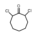 structure of CAS# 108249-93-0, 2,8-Dichlorocyclooctanone