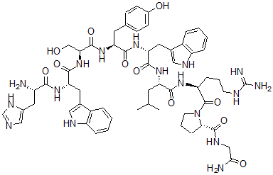 CAS#: 108787-46-8， Histidyl-tryptophyl-seryl-tyrosyl-tryptophyl-leucyl-arginyl-prolyl-glycinamide