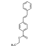 structure of CAS# 109463-48-1, Ethyl 4-[(E)-2-Phenylvinyl]Benzoate;Benzoicacid,4-(2-phenylethenyl)-,ethylester;Ethyl Stilbene-4-carboxylate;ETHYLSTILBENE-4-CARBOXYLATE