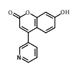 结构式 CAS# 109512-76-7, 7-羟基-4-(3-吡啶基)-2H-苯并吡喃-2-酮