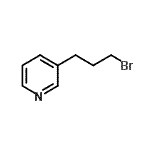 structure of CAS# 109839-74-9, 3-(3-Bromopropyl)Pyridine;3-(3-bromopropyl)pyridine;3-(3-Bromo-propyl)-pyridine
