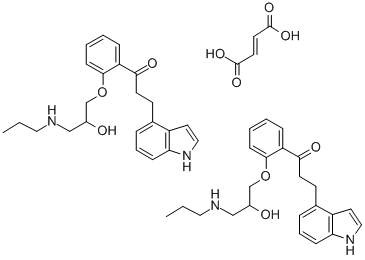 CAS#: 109947-21-9， 1-(2-(2-hydroxy-3-(propylamino)propoxy)phenyl)-3-(1H-indol-4-yl)-1-Propanone (E)-2-butenedioate (2:1) (salt)