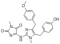 CAS#: 110189-06-5， 5-[[5-[(4-Hydroxyphenyl)Methyl]-4-[(4-Methoxyphenyl)Methyl]-1-Methylimidazol-2-Yl]Amino]-3-Methylimidazole-2,4-Dione