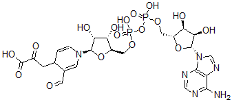 CAS#: 110241-41-3， 3-[1-[(2R,3R,4S,5R)-5-[[[[(2R,3S,4R,5R)-5-(6-Aminopurin-9-Yl)-3,4-Dihydroxyoxolan-2-Yl]Methoxy-Hydroxyphosphoryl]Oxy-Hydroxyphosphoryl]Oxymethyl]-3,4-Dihydroxyoxolan-2-Yl]-3-Formyl-4H-Pyridin-4-Yl]-2-Oxopropanoic Acid