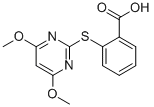 structure of CAS# 110284-79-2, 2-[(4,6-Dimethoxy-2-Pyrimidinyl)Thio]-Benzoic Acid;2-[(4,6-DIMETHOXYPYRIMIDIN-2-YL)THIO]BENZOIC ACID