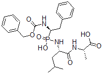 CAS#: 110786-00-0， (2S)-2-[[(2S)-2-[[Hydroxy-[(1R)-2-Phenyl-1-(Phenylmethoxycarbonylamino)Ethyl]Phosphoryl]Amino]-4-Methylpentanoyl]Amino]Propanoic Acid