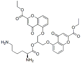 CAS#: 110816-79-0， Ethyl 5-[2-[(2S)-2,6-Diaminohexanoyl]Oxy-3-(2-Ethoxycarbonyl-4-Oxochromen-5-Yl)Oxypropoxy]-4-Oxochromene-2-Carboxylate