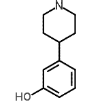 结构式 CAS# 110878-71-2, 3-(4-哌啶基)苯酚