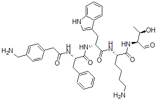 CAS#: 111011-00-8， (2S)-6-Amino-2-[[(2R)-2-[[(2S)-2-[[2-[4-(Aminomethyl)Phenyl]Acetyl]Amino]-3-Phenylpropanoyl]Amino]-3-(1H-Indol-3-Yl)Propanoyl]Amino]-N-[(2S,3R)-3-Hydroxy-1-Oxobutan-2-Yl]Hexanamide