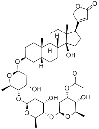 结构式 CAS# 1111-39-3, 醋洋地黄毒苷