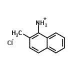 structure of CAS# 111180-78-0, 2-Methyl-1-Naphthalenaminium Chloride;1-Amino-2-methyl naphthalene hydrochloride;1-Amino-2-methylnaphthalene Hydrochloride;1-AMINO-2-METHYLNAPHTHALENEHYDROCHLORIDE