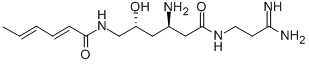CAS#: 111337-84-9， (2E,4E)-N-[(2R,4R)-4-Amino-6-[(3-Amino-3-Iminopropyl)Amino]-2-Hydroxy-6-Oxohexyl]Hexa-2,4-Dienamide