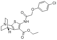 CAS#: 112290-21-8， 2-(4-Chlorophenoxyacetylamino)-3-Ethoxycarbonylthieno(2,3-b)Quinuclidine