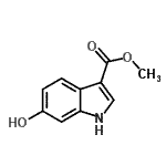 结构式 CAS# 112332-97-5, 甲基6-羟基-1H-吲哚-3-羧酸酯