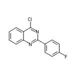 结构式 CAS# 113242-33-4, 4-氯-2-(4-氟苯基)喹唑啉