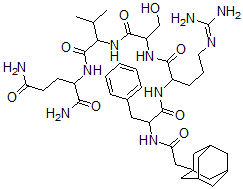 CAS#: 113584-00-2， 2-[[2-[[2-[[2-[[2-[[2-(1-Adamantyl)Acetyl]Amino]-3-Phenylpropanoyl]Amino]-5-(Diaminomethylideneamino)Pentanoyl]Amino]-3-Hydroxypropanoyl]Amino]-3-Methylbutanoyl]Amino]Pentanediamide