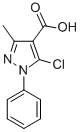structure of CAS# 1140-38-1, 5-Chloro-3-Methyl-1-Phenyl-1H-Pyrazole-4-Carboxylicacid;5-Chloro-3-Methyl-1-Phenyl-Pyrazole-4-Carboxylate;5-Chloro-3-Methyl-1-Phenyl-4-Pyrazolecarboxylate;Zinc00368661