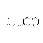 structure of CAS# 1141-45-3, 3-(2-Naphthylsulfanyl)Propanoic Acid;3-(2-Naphthylmercapto)propionic acid;3-(2-Naphthylsulfanyl)propanoic acid #;3-(2-NAPHTHYLTHIO)PROPIONIC ACID