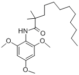 structure of CAS# 114289-47-3, 2,2-Dimethyl-N-(2,4,6-Trimethoxyphenyl)Dodecanamide;2,2-Dimethyl-N-(2,4,6-Trimethoxyphenyl)Lauramide;Ci 976;Dodecanamide, 2,2-Dimethyl-N-(2,4,6-Trimethoxyphenyl)-