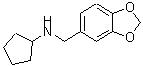 结构式 CAS# 114413-77-3, N-(1,3-苯并二氧戊环-5-基甲基)环戊烷胺