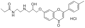 CAS#: 114460-32-1， 4'-Methyl-7-((2-hydroxy-3-(beta-propinamidoethyl)amino)propoxy)flavone hydrochloride
