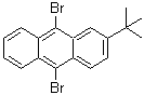 结构式 CAS# 114583-08-3, 9,10-二溴-2-(2-甲基-2-丙基)蒽