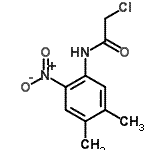 结构式 CAS# 114741-31-0, 2-氯-N-(4,5-二甲基-2-硝基苯基)乙酰胺