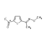 structure of CAS# 114774-06-0, (1E)-N-Methoxy-1-(5-Nitro-2-Thienyl)Ethanimine;2-ACETYL-5-NITROTHIOPHENE O-METHYL OXIME