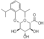 结构式 CAS# 114991-26-3, 丙泊酚葡糖苷酸