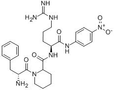 structure of CAS# 115388-96-0, D-Phenylalanyl-(2S)-2-Piperidinecarbonyl-N-(4-Nitrophenyl)-L-Argininamide Triacetate;H-D-Phe-Pip-Arg-Pna · 2 Acetate, H-D-Phe-L-Pipecolyl-Arg-Pna · 2 Acetate;D-PHE-L-PIPECOLYL-ARG P-NITROANILIDE*TRI ACETATE;D-Phe-Pip-Arg-Pna (Pippipecolyl)