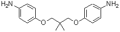 structure of CAS# 115570-52-0, 4,4'-[(2,2-Dimethyl-1,3-Propanediyl)Bis(Oxy)]Dianiline;1,3'-Bis(4-aminophenoxy)-2,2-dimethylpropane;4-[3-(4-Aminophenoxy)-2,2-dimethylpropoxy]aniline;MFCD00671569