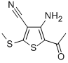 structure of CAS# 116171-01-8, 5-Acetyl-4-Amino-2-(Methylthio)-3-Thiophenecarbonitrile;5-ACETYL-4-AMINO-2-(METHYLTHIO)THIOPHENE-3-CARBONITRILE;5-Acetyl-4-Amino-2-(Methylthio)-Thiophen-3-Carbonitrile;2-ACETYL-3-AMINO-4-CYANO-5-(METHYLTHIO)THIOPHENE
