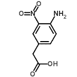 结构式 CAS# 116435-82-6, (4-氨基-3-硝基苯基)乙酸