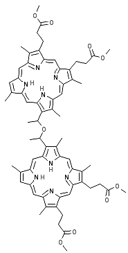 CAS#: 116522-71-5， Bis-1-(Deuteroporphyrin-2-Yl)Ethyl Ether Tetramethyl Ester