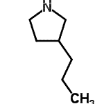 structure of CAS# 116632-47-4, 3-Propylpyrrolidine;3-Propylpyrrolidine;MFCD07383545;pyrrolidine, 3-propyl-