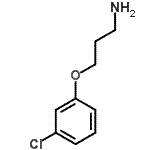 structure of CAS# 116753-50-5, 3-(3-Chlorophenoxy)-1-Propanamine;[3-(3-Chlorophenoxy)propyl]amine;1-Amino-3-(3-chlorophenoxy)propane;3-(3-Chlorophenoxy)propylamine
