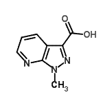 structure of CAS# 116855-09-5, 1-Methyl-1H-Pyrazolo[3,4-b]Pyridine-3-Carboxylic Acid;1H-Pyrazolo[3,4-b]pyridine-3-carboxylic acid, 1-methyl-;1-Methyl-1H-pyrazolo[3,4-b]pyridine-3-carboxylic acid;1-methyl-3-pyrazolo[3,4-b]pyridinecarboxylic acid