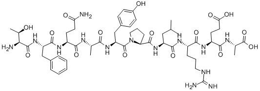 结构式 CAS# 117592-22-0, L-苏氨酰-L-苯丙氨酰-L-谷氨酰胺酰-L-丙氨酰-L-酪氨酰-L-脯氨酰-L-亮氨酰-L-精氨酰-L-alpha-谷氨酰-L-丙氨酸
