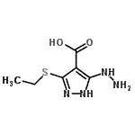 CAS#: 117736-60-4， 3-(Ethylsulfanyl)-5-Hydrazino-1H-Pyrazole-4-Carboxylic Acid