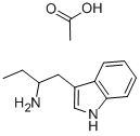 structure of CAS# 118-68-3, Etryptamine Acetate;Acetic Acid;1-(1H-Indol-3-Ylmethyl)Propylamine;Ethanoic Acid;1-(1H-Indol-3-Yl)Butan-2-Amine;D04092