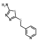 结构式 CAS# 118384-65-9, 5-[(3-吡啶基甲基)硫基]-1,3,4-噻二唑-2-胺