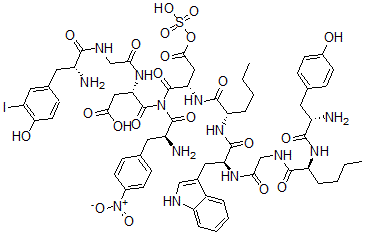 CAS#: 118643-58-6， Cholecystokinin (26-33), I-Tyr-Gly-(Nle(28,31),4-nitro-Phe(33))