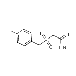 structure of CAS# 118672-20-1, [(4-Chlorobenzyl)Sulfonyl]Acetic Acid;[(4-Chlorobenzyl)sulfonyl]acetic acid;2-(4-Chlorobenzylsulfonyl)acetic acid;2-{[(4-chlorophenyl)methyl]sulfonyl}acetic acid