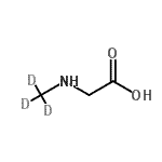 structure of CAS# 118685-91-9, N-(<Sup>2</Sup>H<Sub>3</Sub>)Methylglycine;N-Methyl-d3-glycine;Sarcosine-d3 (methyl-d3);493120_ALDRICH