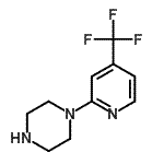 structure of CAS# 118708-88-6, 1-[4-(Trifluoromethyl)-2-Pyridinyl]Piperazine;[4-(trifluoromethyl)-2-pyridyl]piperazine;1-(4-Trifluoromethyl-pyridin-2-yl)-piperazine;MFCD00114707
