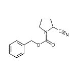structure of CAS# 119020-06-3, Benzyl 2-Cyano-1-Pyrrolidinecarboxylate;(phenylmethyl) 2-cyanopyrrolidine-1-carboxylate;(R)-1-Cbz-2-cyano-pyrrolidine;(s)-1-n-cbz-2-cyanopyrrolidine