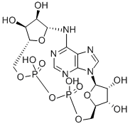 结构式 CAS# 119340-53-3, 1-beta-D-呋喃核糖基-腺苷5'-(三氢二磷酸酯)分子内.P',5''-酯